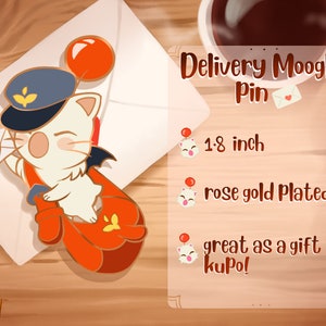 Lieferung Mogry Hard Emaille Pin l ffxiv moogle