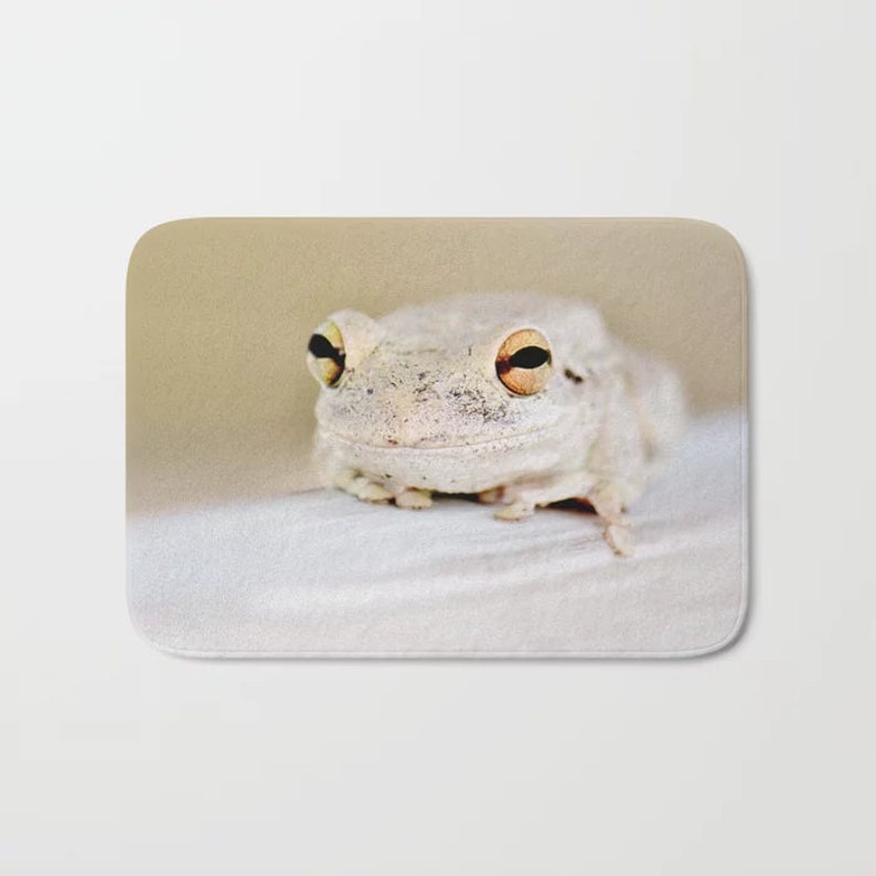 Frog Bathroom Decor Frog Bath Mat Frog Bathroom Decor Etsy