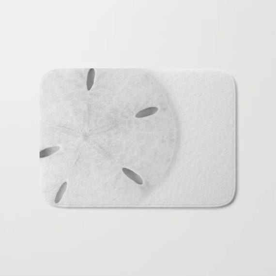 Sand Dollar Bath Mat Seashell Bathroom Decor Beach Bathroom Etsy
