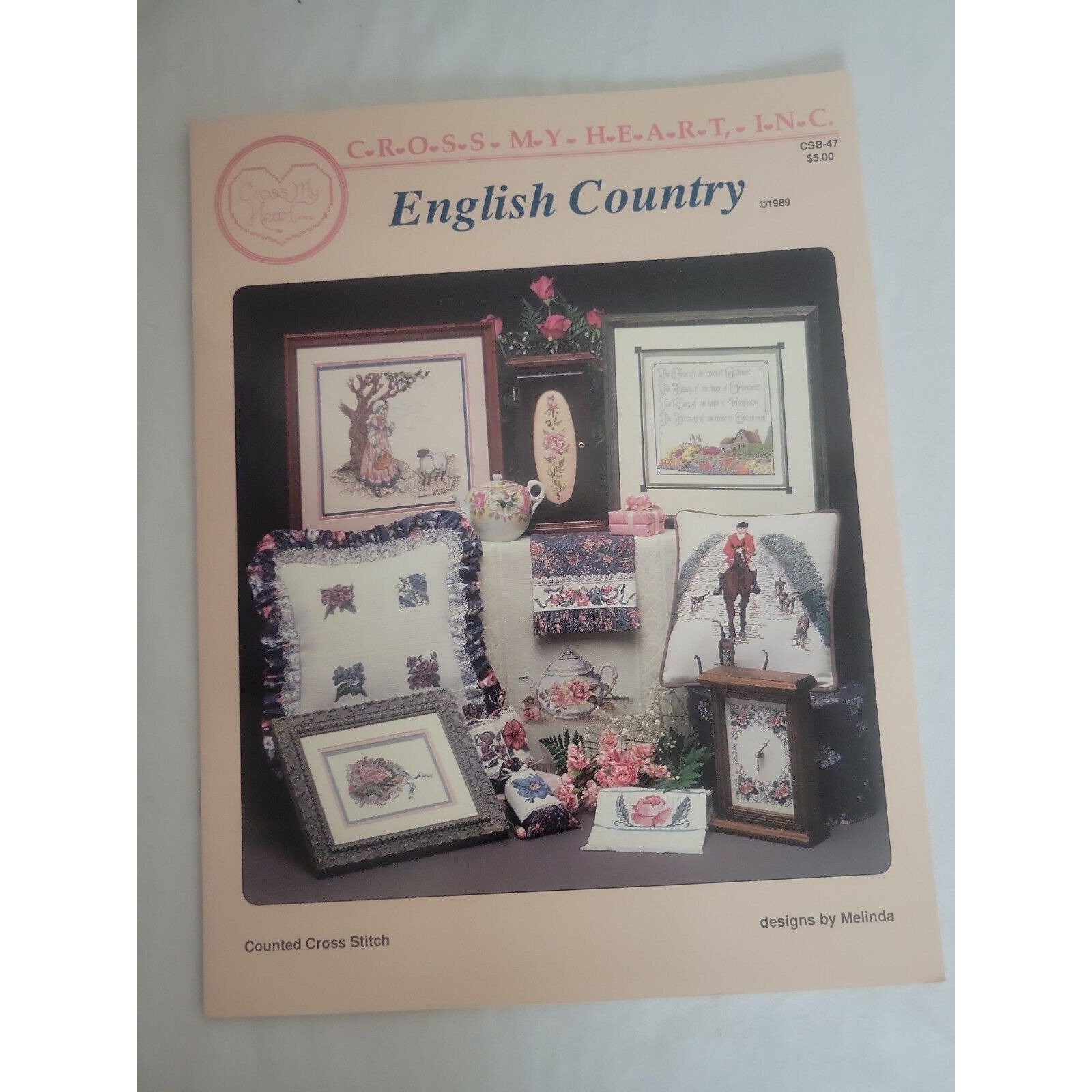 English Country Counted Cross Stitch Pattern Book Designs by - Etsy