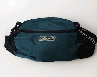 VTG Coleman 90s Heuptasje Teal Camping Wandelcruise 2 bidonhouders