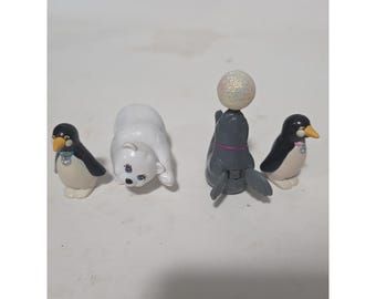 Vintage kenner 1993 Littlest Pet Shop Zoo ijsbeerpinguïn vervangende huisdieren
