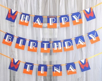 Donald Duck Inspired Happy Birthday Banner