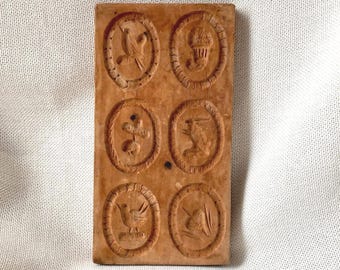 Vintage German Dutch Springerle Cookie Biscuit Wood Mold