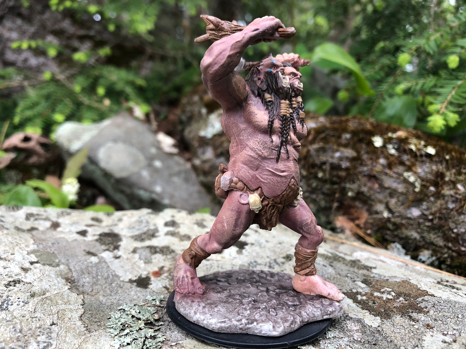 D&amp;D / Pathfinder Ettin Hand Painted Miniature Etsy