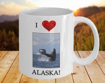Alaska Humpback Whale Coffee Mug | I Love Alaska Gift