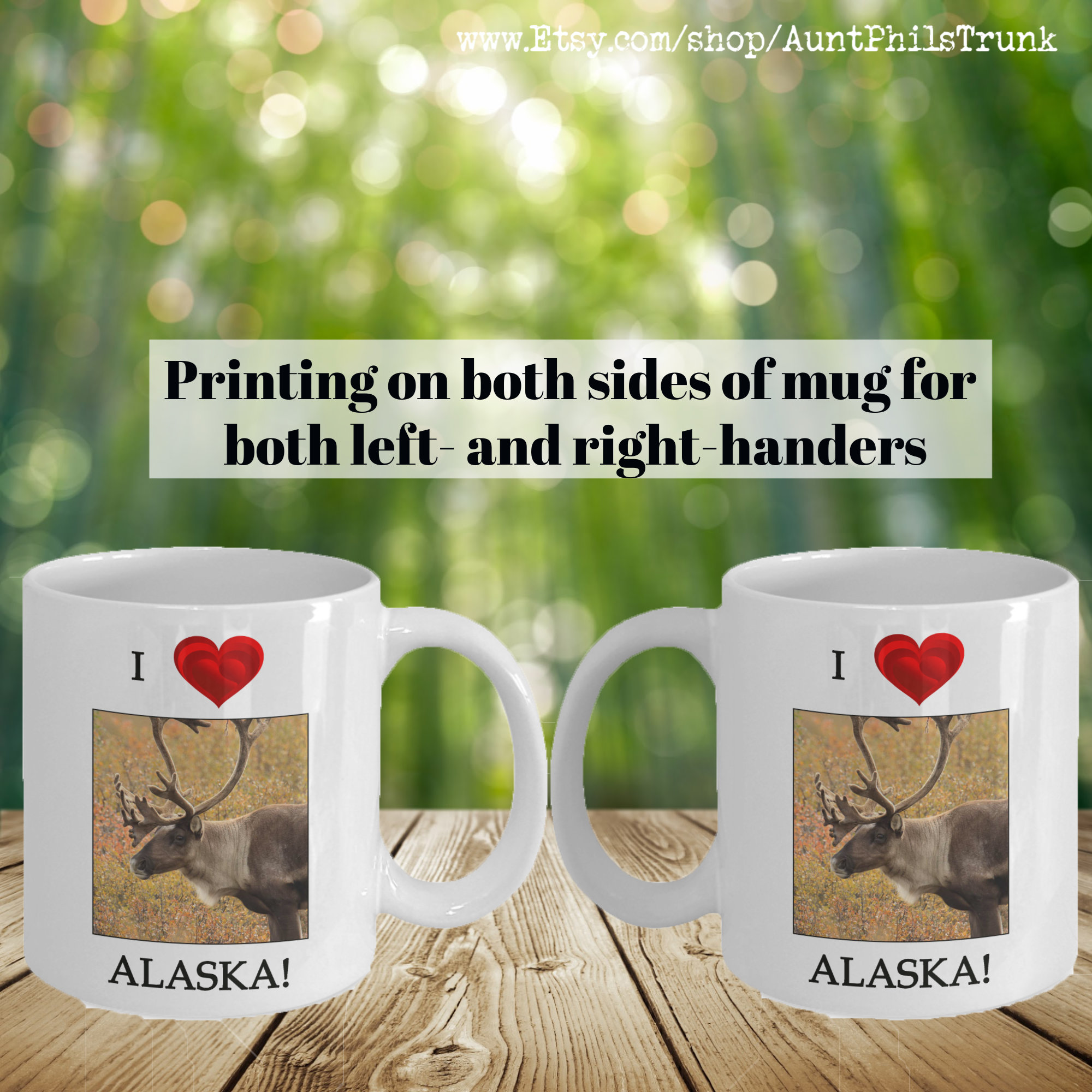 Caribou Mug - Alaska Gift - White Ceramic Coffee Cup - Etsy