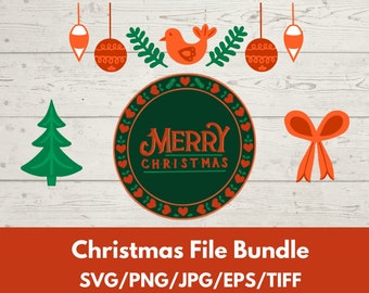 Merry Christmas SVG Bundle / Christmas SVG / Christmas Design Bundle / Cricut & Silhoutte / Big Christmas Bundle / Holiday SVG