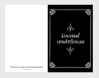 Printable Condolences Card / Sympathy Note