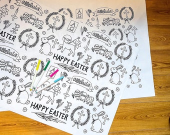 Easter Coloring Poster / Christian / Catholic Easter Activities
