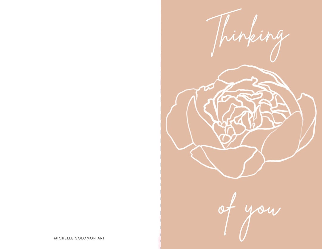 Printable Thinking of You Card (digital Download) - Etsy