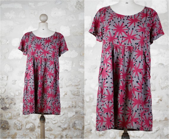 Linen dress/loose dress with pockets/maternity dre