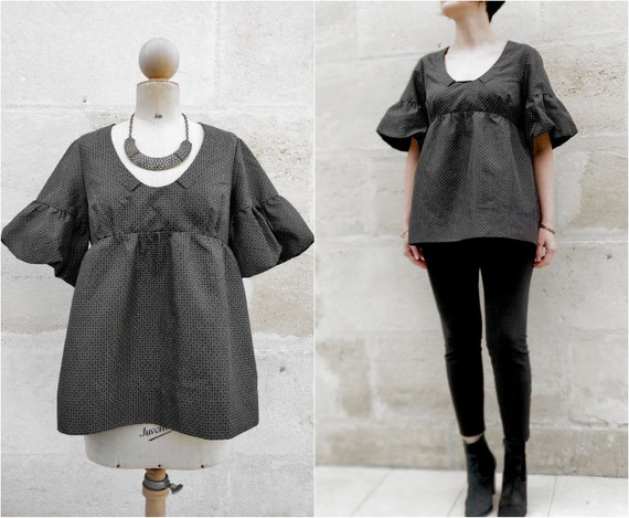 Manoukian puff-sleeved blouse (EU 38) / Top chic m