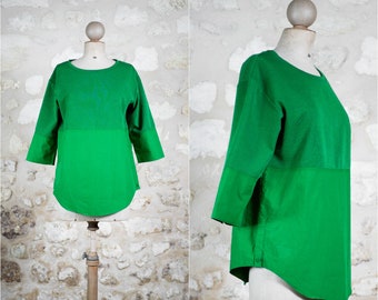 Loose green top / maternity green blouse