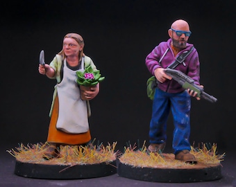 Mary and Ed - 28mm Miniatures