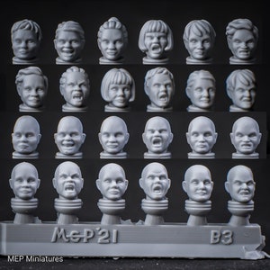 Female Heads - Compatible with Primanus Space Soldiers