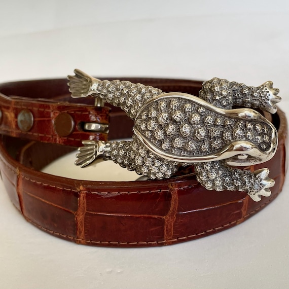 Kieselstein Cord Herman Toad Belt Buckle Sterling Silver Signed