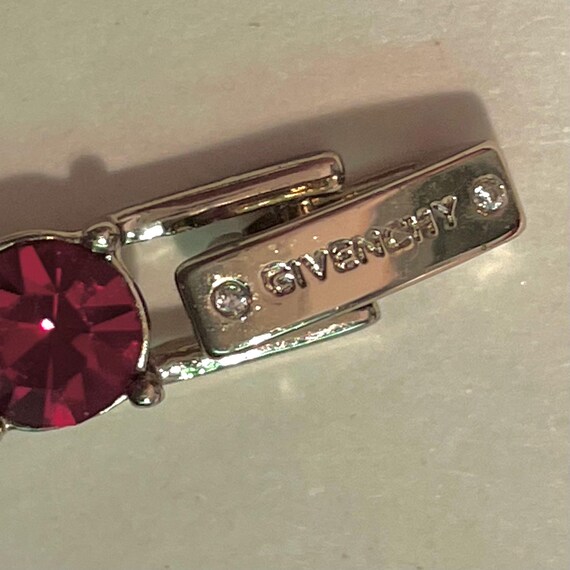 Givenchy Ruby Red Gemstone Bracelet Gold Vintage … - image 4
