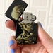 Van Gogh's Smoking Skeleton Windproof Flip Top Lighter, unique lighter, pretty lighter, gift for him 