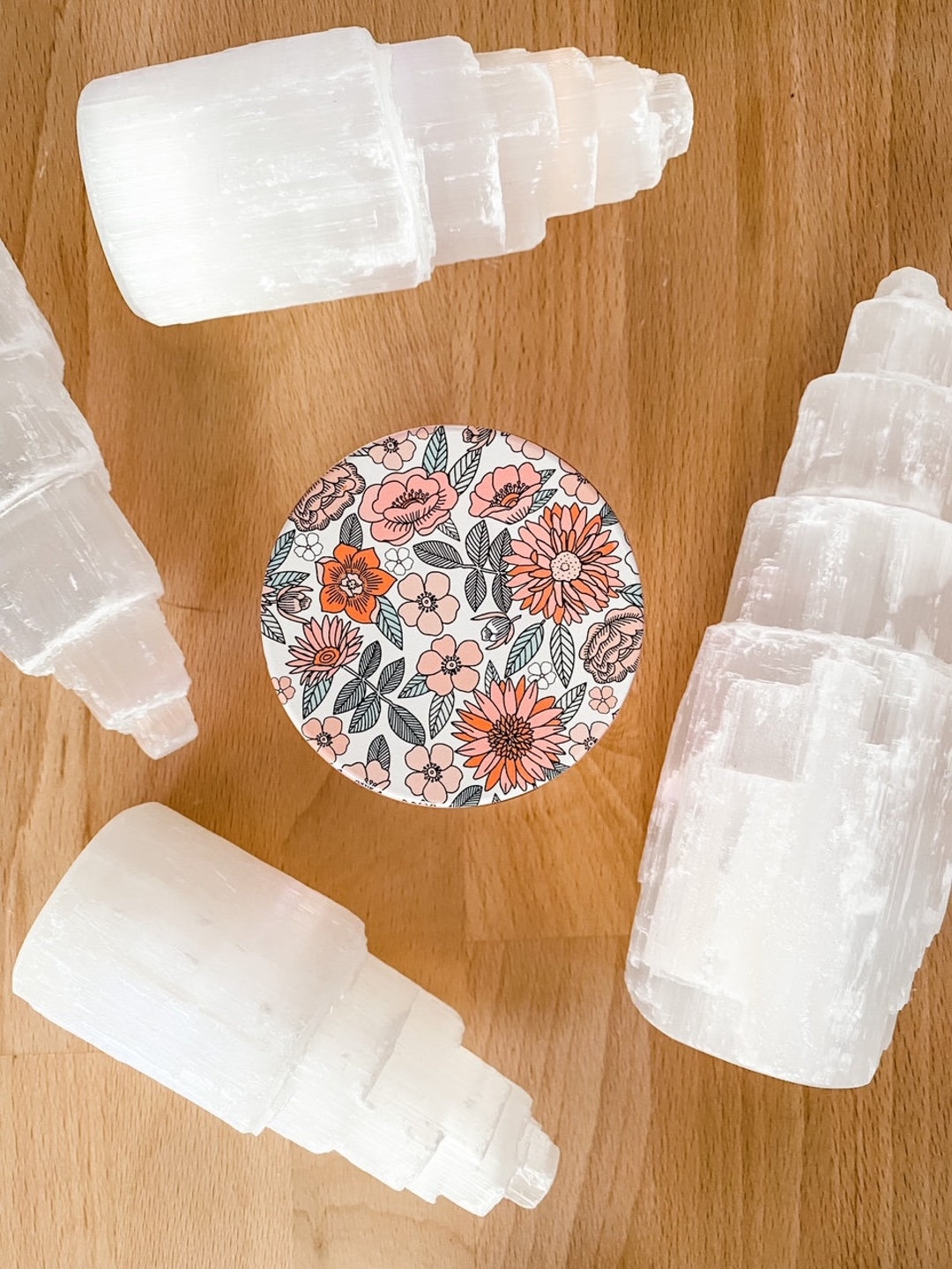 Girly Floral Grinder, 2.5 Inch Grinder With Catcher, 4 Piece Large