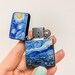 Starry Night Windproof Flip Top Lighter, unique lighter, pretty lighter, gift for her 