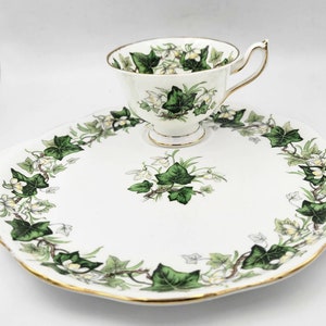 Vintage Royal Albert Ivy Lea Cup and Snack Plate