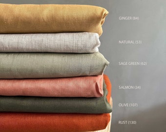 Preorder for unavailable colours pure linen fabric by the meter for sewing and dress-making medium-weight light-weight fabric