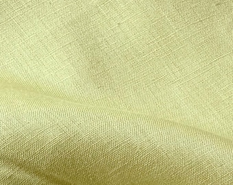 Pure linen fabric Avocado green christmas colours by the meter for sewing and dress-making medium-weight light-weight fabric