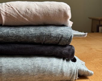 Clearance pure linen jersey fabric by the meter for sewing and dress-making medium-weight light-weight fabric