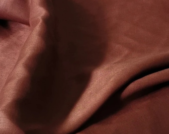 Preorder Pure linen Chocolate brown (46) fabric by the meter for sewing and dress-making medium-weight light-weight fabric