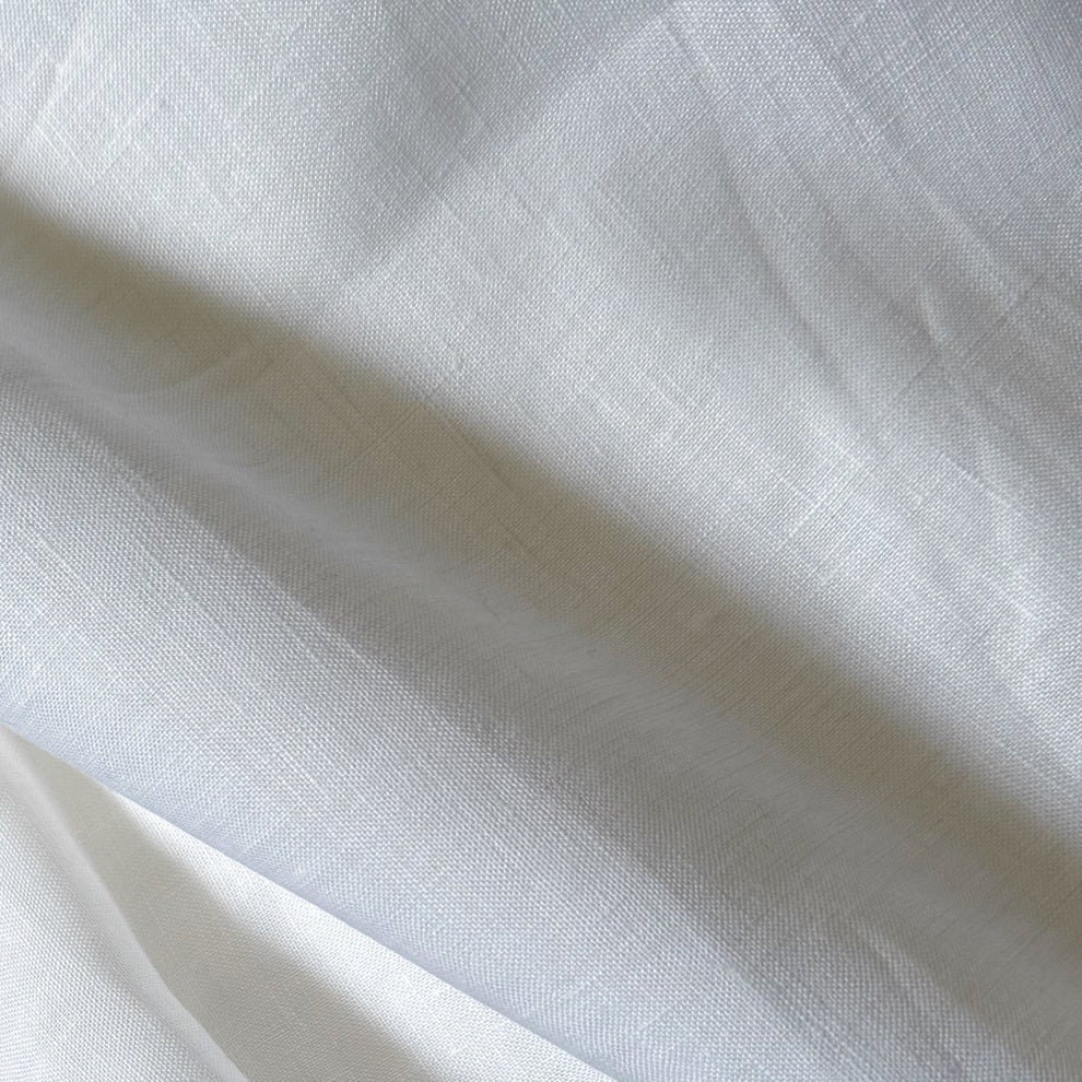 Deadstock White Pure Linen Fabric by the Meter for Sewing Deadstock White Pure Linen Fabric by the Meter for Sewing
