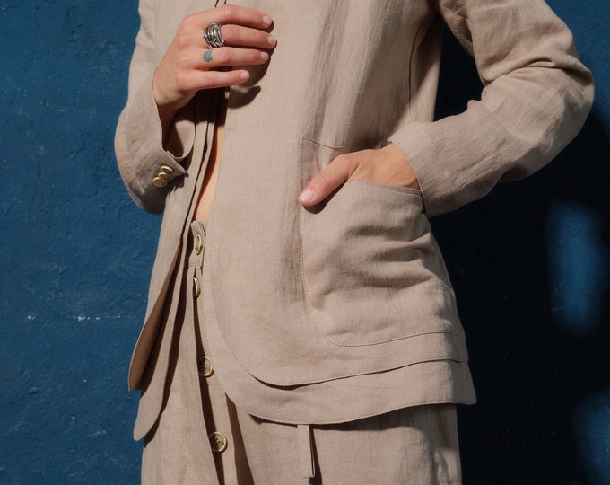 Vintage Silk Blazer, 80s/90s, Size L, Silk - Etsy