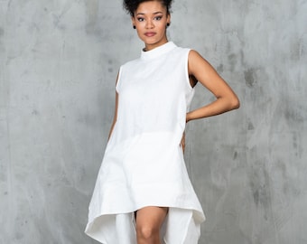 Summer linen dress linen clothing, White linen dress, Kaftan dress Avant garde dress