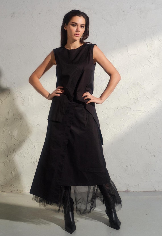 chinese dress ladies Unique Vintage 1950s Style Black Ruffled Petticoat Crinoline