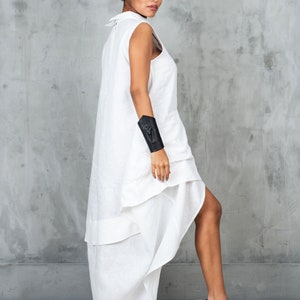 Summer linen dress linen clothing, White linen dress, Kaftan dress Avant garde dress