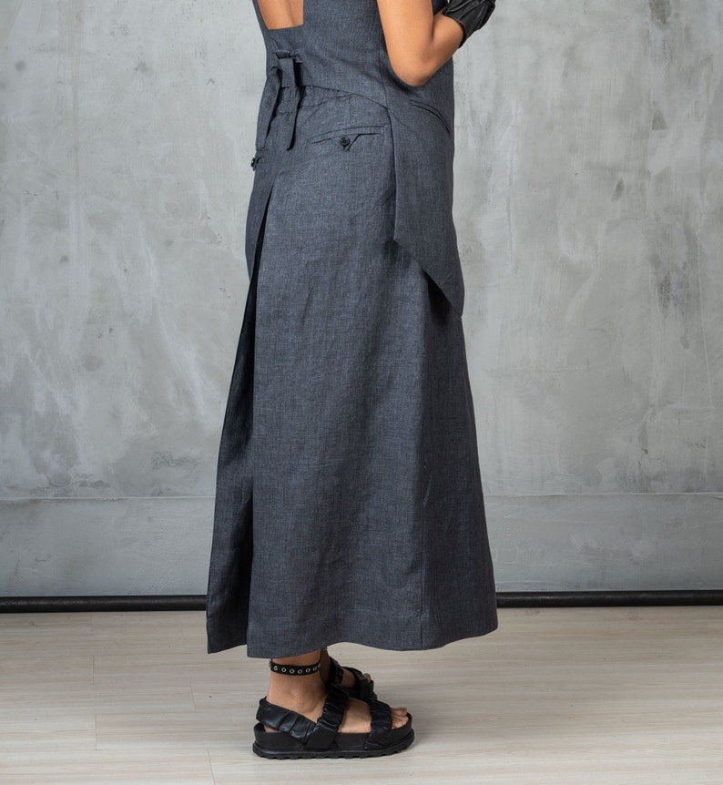 Wide leg linen pants women, Linen wide leg midi pants linen clothing, Skirt - pants women