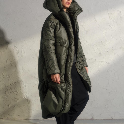 Transitional Puffer Jacket Women's, Oversized Long Jacket