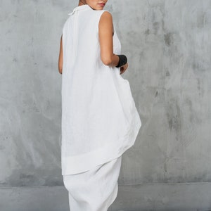 Summer linen dress linen clothing, White linen dress, Kaftan dress Avant garde dress