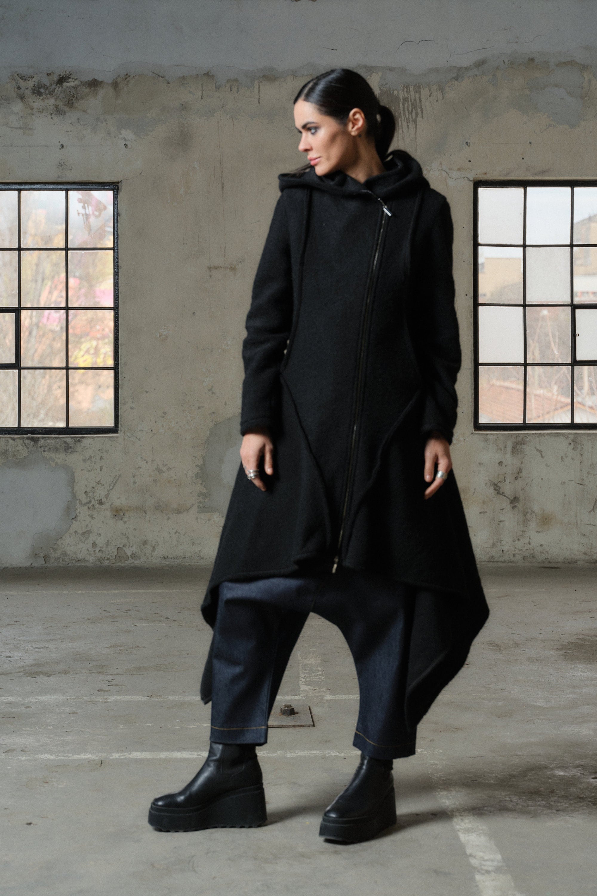 ジャケット・アウター un3d TENT OVER WOOL COAT un3d TENT OVER WOOL COAT