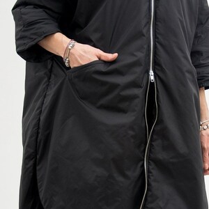 Quilted jacket women plus size clothing, Zip hooded jacket trench coat women, Hoodie women coat waterproof windproof image 4