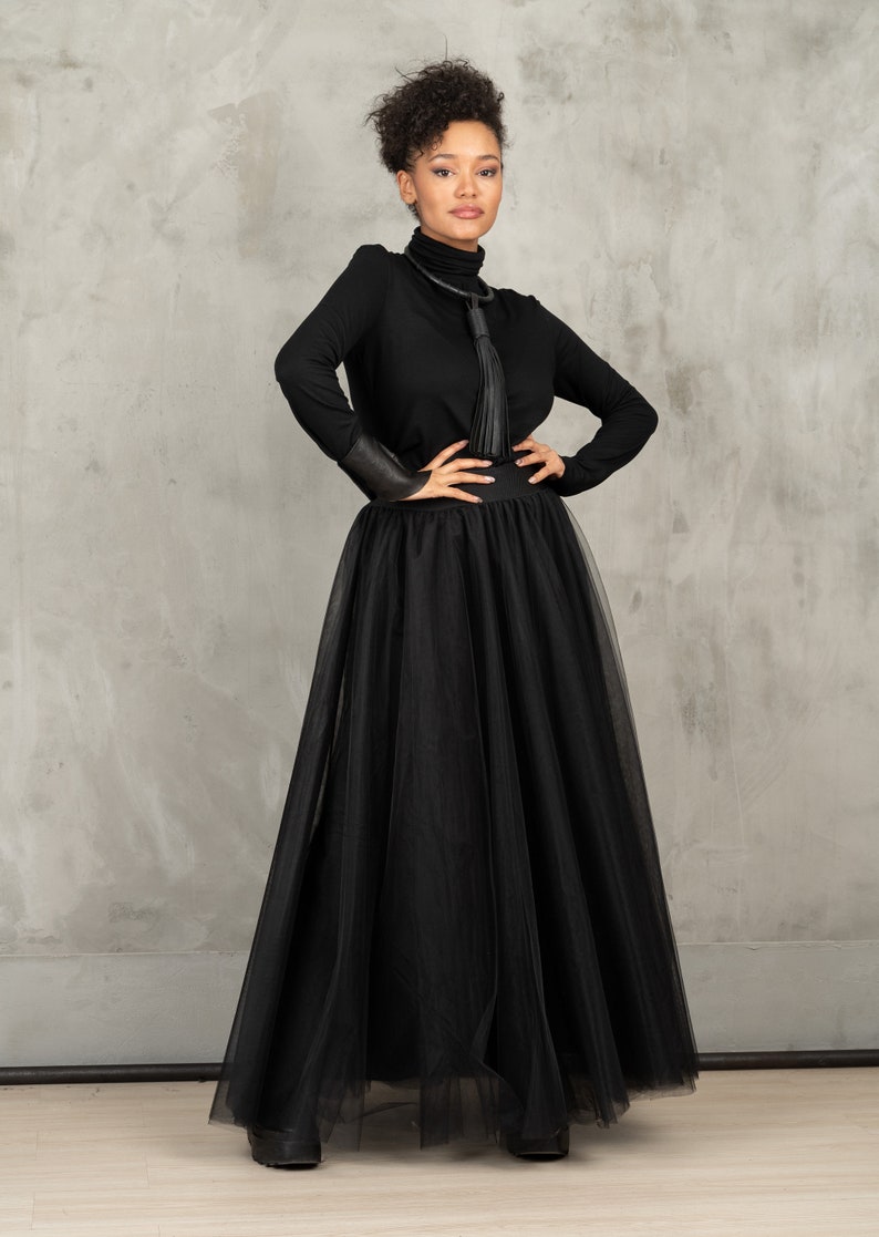 Black tulle skirt, Voluminous maxi full skirt, Plus sizes available, Bachelorette skirt, Bridesmaid skirt, Tulle wedding skirt