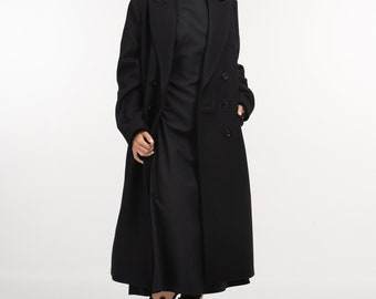 ジャケット・アウター Oversized Wool Double Long Coat - Black Chloé Oversized Coat In Wool | Chloé US