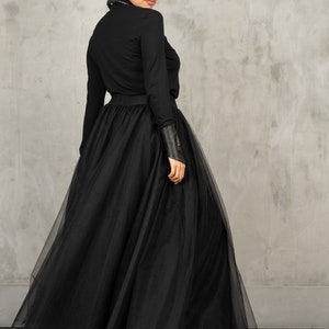 Black tulle skirt, Voluminous maxi full skirt, Plus sizes available, Bachelorette skirt, Bridesmaid skirt, Tulle wedding skirt