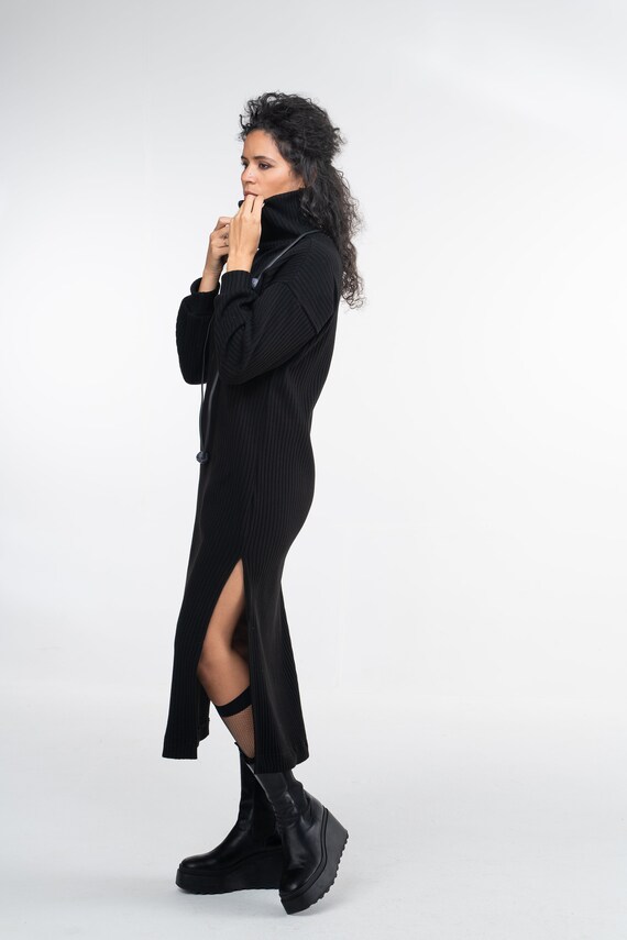 Jumper dress clearance with side slits