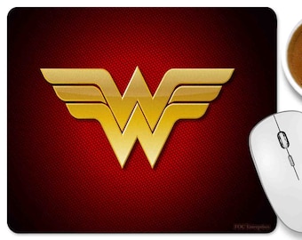 Mouse Pad Wonder Woman Fabric Home office Computer Electronic Women Superheroes DC Comics books Birthday gift idea Coworkers Geeks Marvel