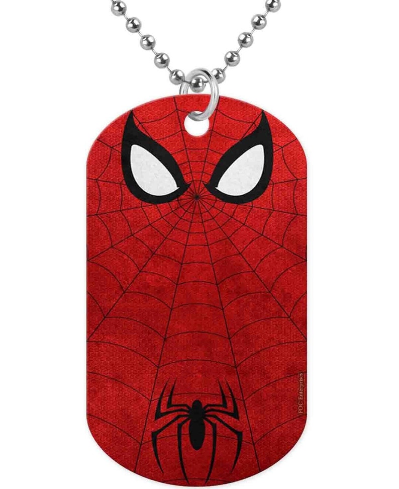 Superhero Man Spider Web Military ID Dog Tag Stylish Pendant Necklace ...