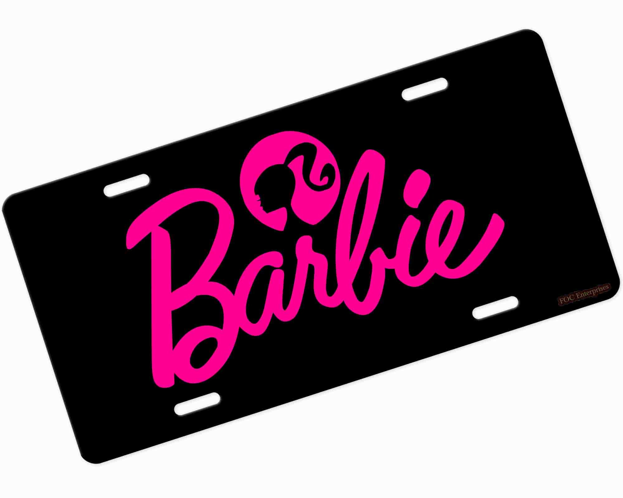 Set of 2 Barbie and Ken Name Tags 3 x 1.5 Embroidered Iron On