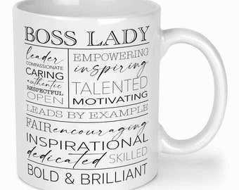 Boss Lady Female Boss Gift for Women Ceramic Coffee Mug