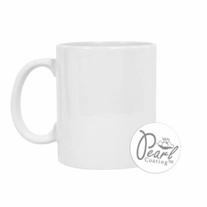 6 tazas de café con revestimiento de perla blanca para sublimación de tinta en blanco, tazas de cerámica rectas para sublimación de 11 oz, caja de cartón blanca con soporte de espuma