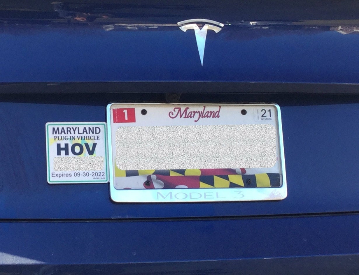 Maryland HOV Permit Holder Etsy